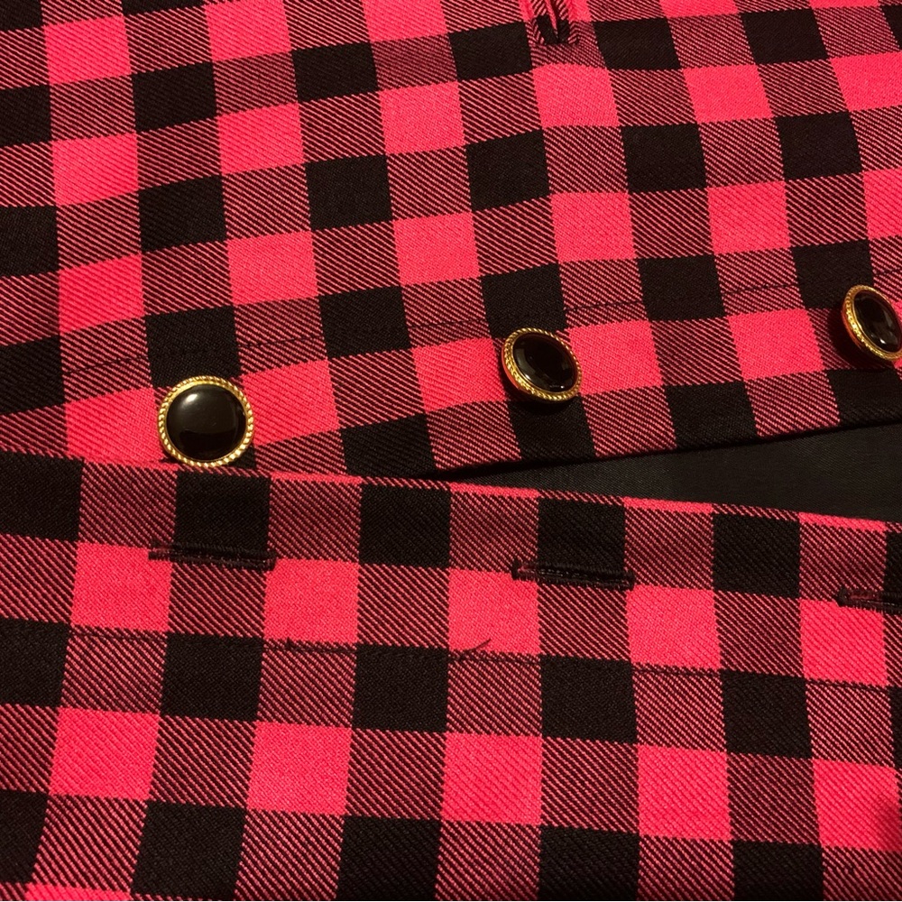 NWOT Jones New York Pink and Black Plaid Blazer - Picture 3 of 8